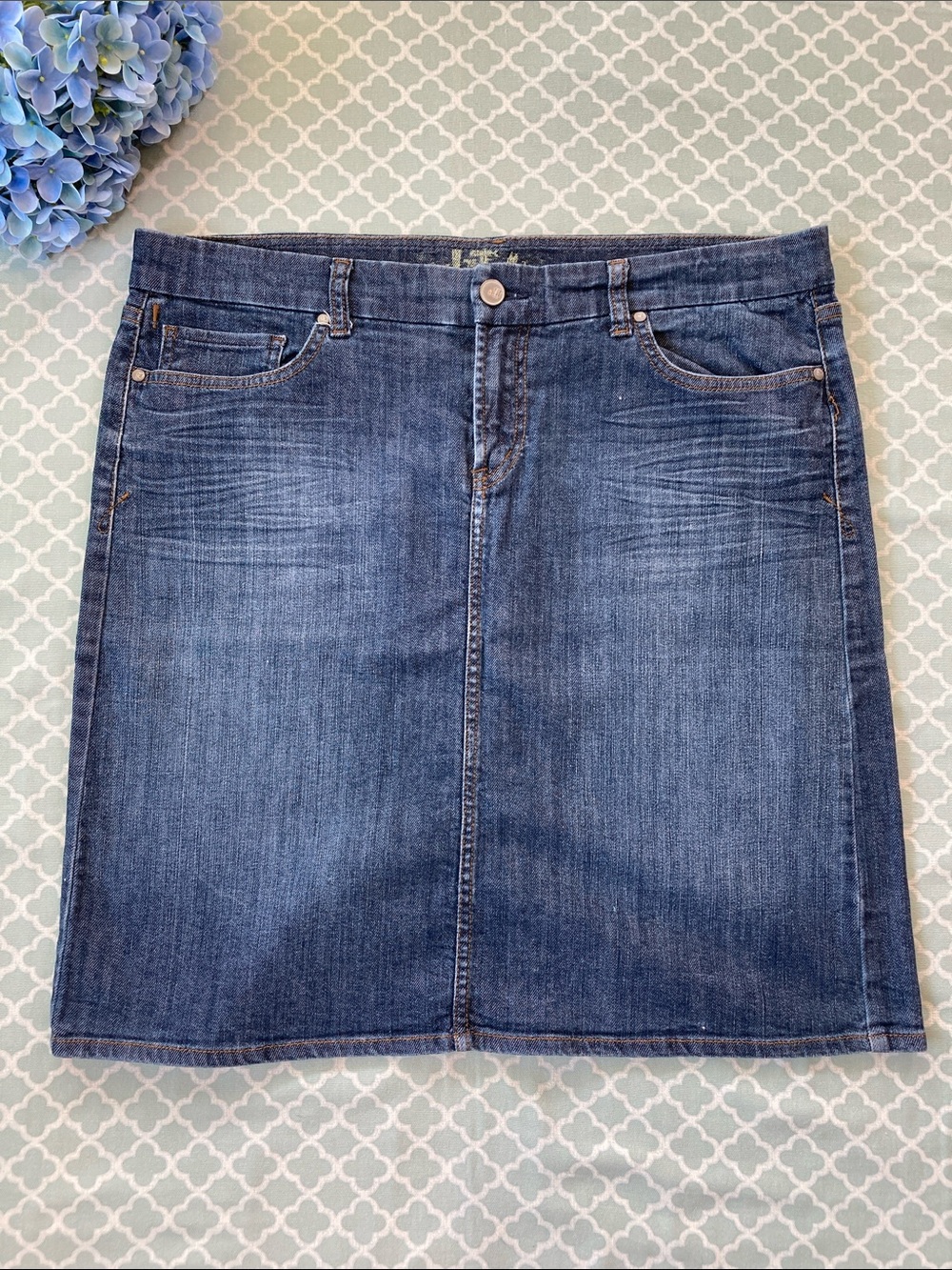 IT Jeans Los Angeles Denim Pencil Skirt 33